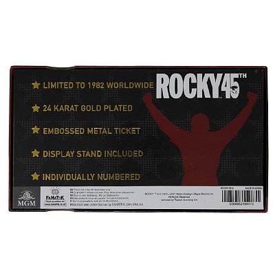 Rocky Replik 45th Anniversary Bicentennial Superfight Ticket (vergoldet)