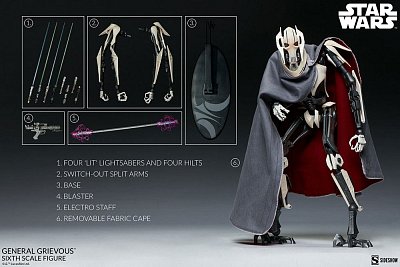 Star Wars Actionfigur 1/6 General Grievous 41 cm