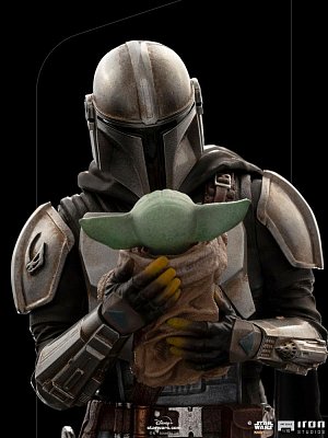 Star Wars The Mandalorian Art Scale Statue 1/10 Mandalorian & Grogu 22 cm