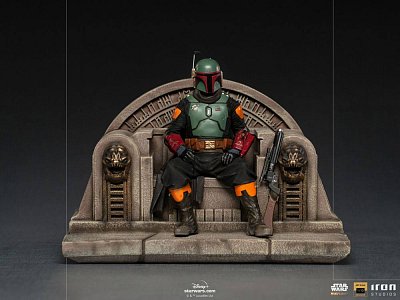 Star Wars The Mandalorian Deluxe Art Scale Statue 1/10 Boba Fett on Throne 18 cm