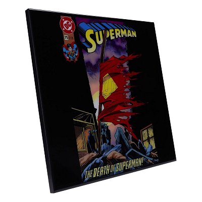 Superman Crystal Clear Picture Wanddekoration The Death of Superman 32 x 32 cm