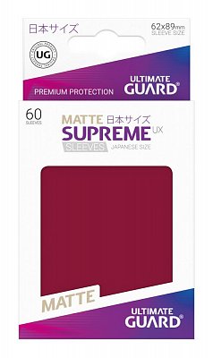 Ultimate Guard Supreme UX Sleeves Japanische Größe Matt Burgundrot (60)