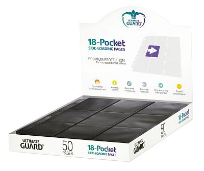 Ultimate Guard 18-Pocket Pages Side-Loading Black (50)