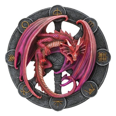 Anne Stokes Plaque Lammas Dragon 32 cm - Severely damaged packaging