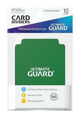 Ultimate Guard Card Dividers Standard Size Green (10)