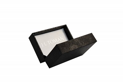 Luxusní designová spona na kravatu s detailem z bílého karbonového vlákna