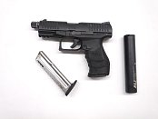 Pistole samonabíjecí WALTHER PPQ M2 r. 22 LR + tlumič ASE UTRA .22 LR 1/2-28 UNEF