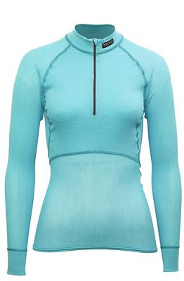 Dámský rolák BRYNJE CLASSIC WOOL THERMO LIGHT ZIP-POLO aqua  XL