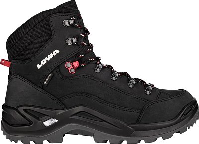 Pánské boty LOWA RENEGADE GTX MID black/ruby red UK 7,5