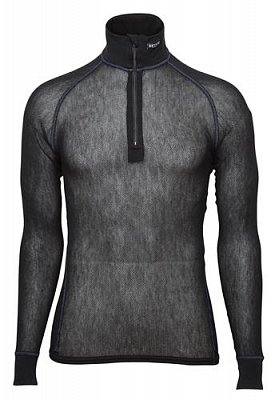 Rolák BRYNJE WOOL THERMO LIGHT ZIP-POLO black L