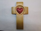 Kříž se srdcem II. - 16 cm