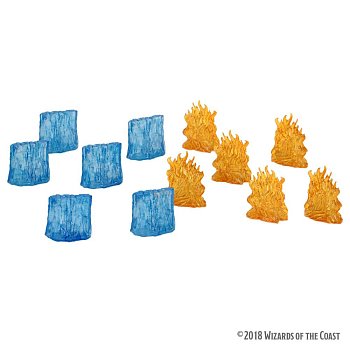 D&D Icons of the Realms Miniatures Spell Effects: Wall of Fire & Wall of Ice - Damaged packaging