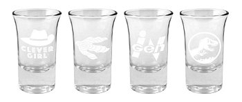 Jurassic Park Shotglass 4-Pack Logo & Symbols