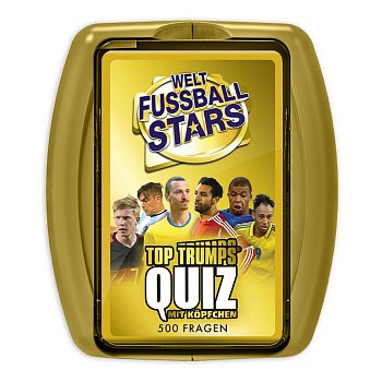 World Football Card Game Top Trumps Quiz in Metal box  *German Version*