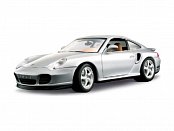 Bburago Porsche 911 Turbo 1:18 stříbrná