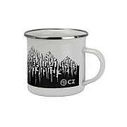 Hrnek plechový bílý CZ logo