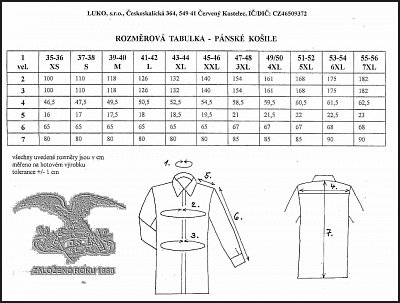 Košile LUKO 064125 krátký rukáv vel. 45/46