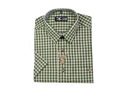 Košile LUKO 124118 kostkovaná s výšivkou KR vel.  41