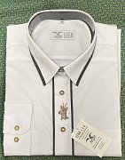 Košile LUKO 202111 bílá s výšivkou a lemováním DR vel. 39