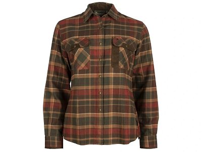 Košile PINEWOOD Prestwick Exclusive dámská D.Green/Terracotta 3428-767 vel.  S