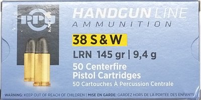 Náboj Prvi Partizan .38S&W LRN 9,4g 50 ks