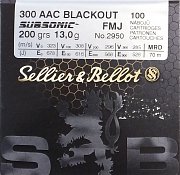Náboj S&B 300 AAC BLACKOUT Subsonic FMJ 13g 100ks