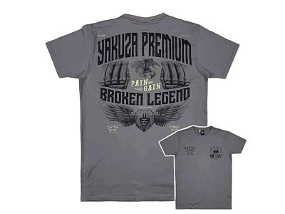 Triko YAKUZA PREMIUM 3906 Broken Legend Lilla Mat vel.  3XL