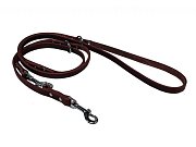 Vodítko B&F přepínací z maštěné kůže ZUBR 14mm x 240 cm hnědé