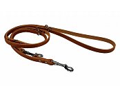 Vodítko B&F přepínací z maštěné kůže ZUBR 14mm x 240 cm koňak