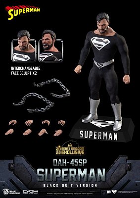 DC Comics Dynamic 8ction Heroes Actionfigur 1/9 Superman Black Suit 20 cm