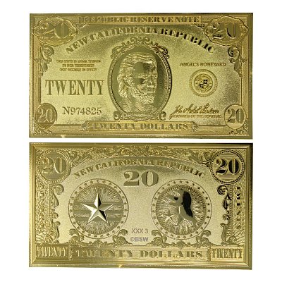 Fallout: New Vegas Replik New California Republik 20 Dollar Bill (vergoldet)