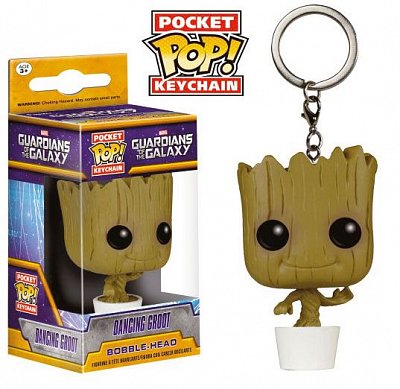 Guardians of the Galaxy Pocket POP! Vinyl Schlüsselanhänger Dancing Groot 4 cm