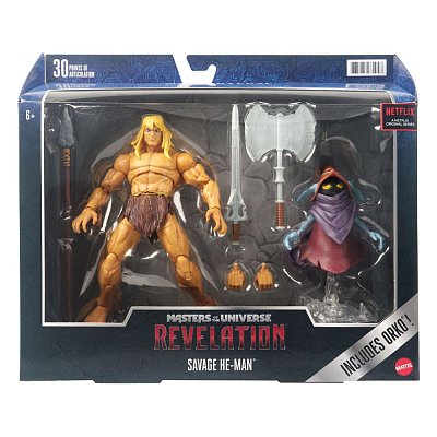 Masters of the Universe: Revelation Masterverse Actionfiguren 2022 Deluxe Savage He-Man & Orko 18 cm - Beschädigte Verpackung