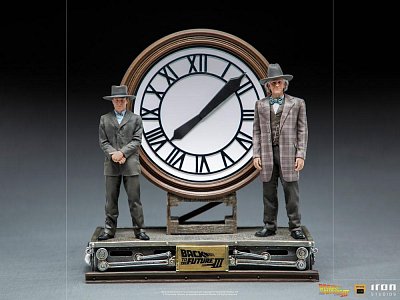 Zurück in die Zukunft III Deluxe Art Scale Statue 1/10 Marty and Doc at the Clock 30 cm