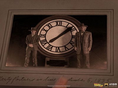 Zurück in die Zukunft III Deluxe Art Scale Statue 1/10 Marty and Doc at the Clock 30 cm