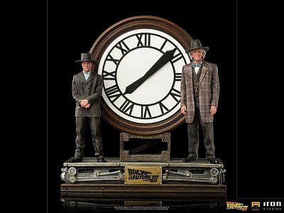 Zurück in die Zukunft III Deluxe Art Scale Statue 1/10 Marty and Doc at the Clock 30 cm