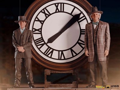 Zurück in die Zukunft III Deluxe Art Scale Statue 1/10 Marty and Doc at the Clock 30 cm