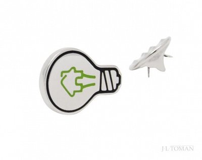 Luxusní ozdoba do klopy s logem institutu Chytry makler vyrobená na míru