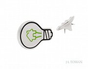 Luxusní ozdoba do klopy s logem institutu Chytry makler vyrobená na míru