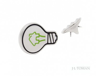 Luxusní ozdoba do klopy s logem institutu Chytry makler vyrobená na míru