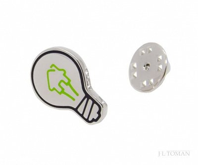 Luxusní ozdoba do klopy s logem institutu Chytry makler vyrobená na míru