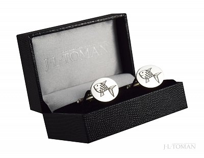 Manžetové knoflíčky rybka vyrobené na zakázku