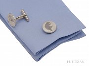 Manžetové knoflíčky s firemní logem býk a medvěd vyrobené na zakázku