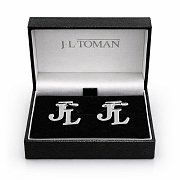 Manžetové knoflíčky s monogramem JL č. 10 vyrobené na zakázku