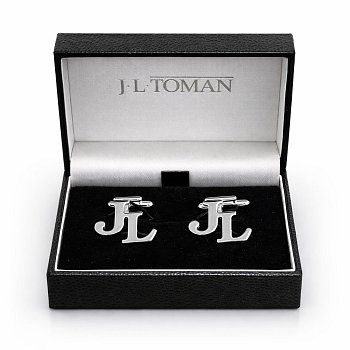 Manžetové knoflíčky s monogramem JL č. 10 vyrobené na zakázku