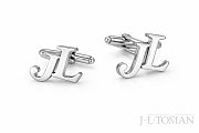 Manžetové knoflíčky s monogramem JL č. 10 vyrobené na zakázku