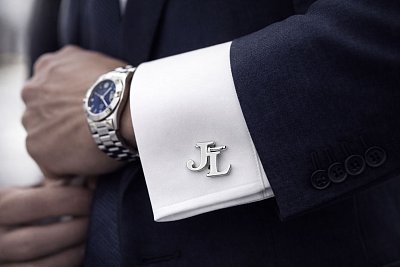 Manžetové knoflíčky s monogramem JL č. 10 vyrobené na zakázku