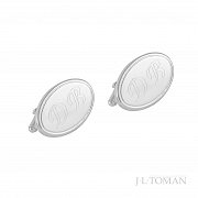 Set manžetových knoflíčků a spon na kravatu s rytinou monogramu DB vyrobené na zakázku