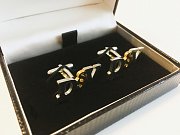 Stříbrné manžetové knoflíčky s monogramem D&V