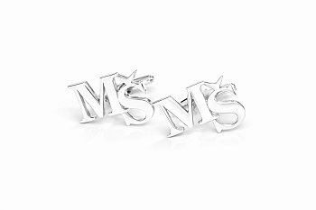 Stříbrné manžetové knoflíčky s monogramem MŠ č. 2